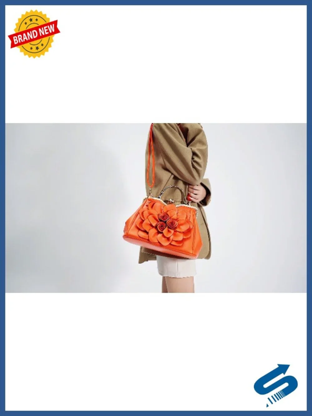 Women's Floral Evening Clutch with Detachable Chain Strap - PU Leather